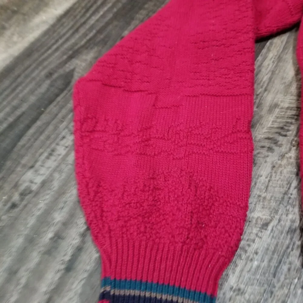 Vintage Heavyweight Resilio Sport Sweater Mens Large Red‎ Golf Golfing